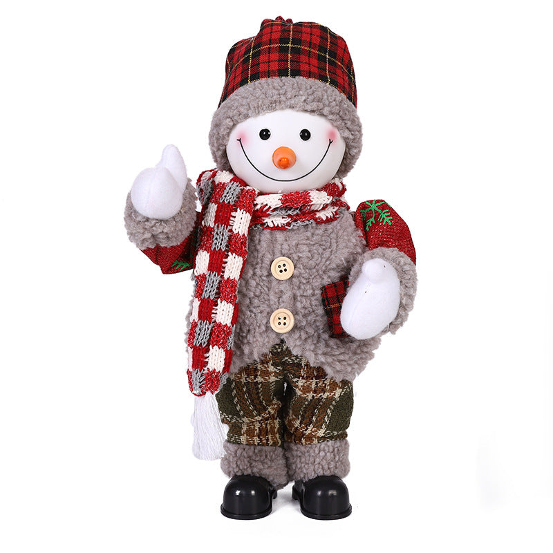 30CM electric Christmas Old Man decorations Christmas toys gifts Christmas music electric swing old man