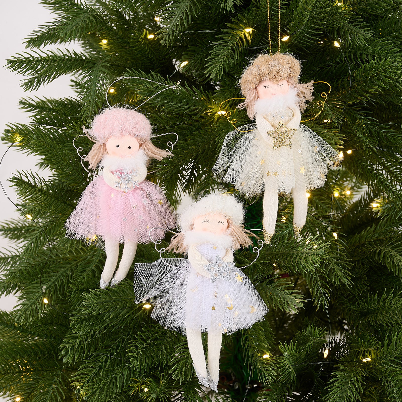 Christmas Decoration Pink Angel Pendant