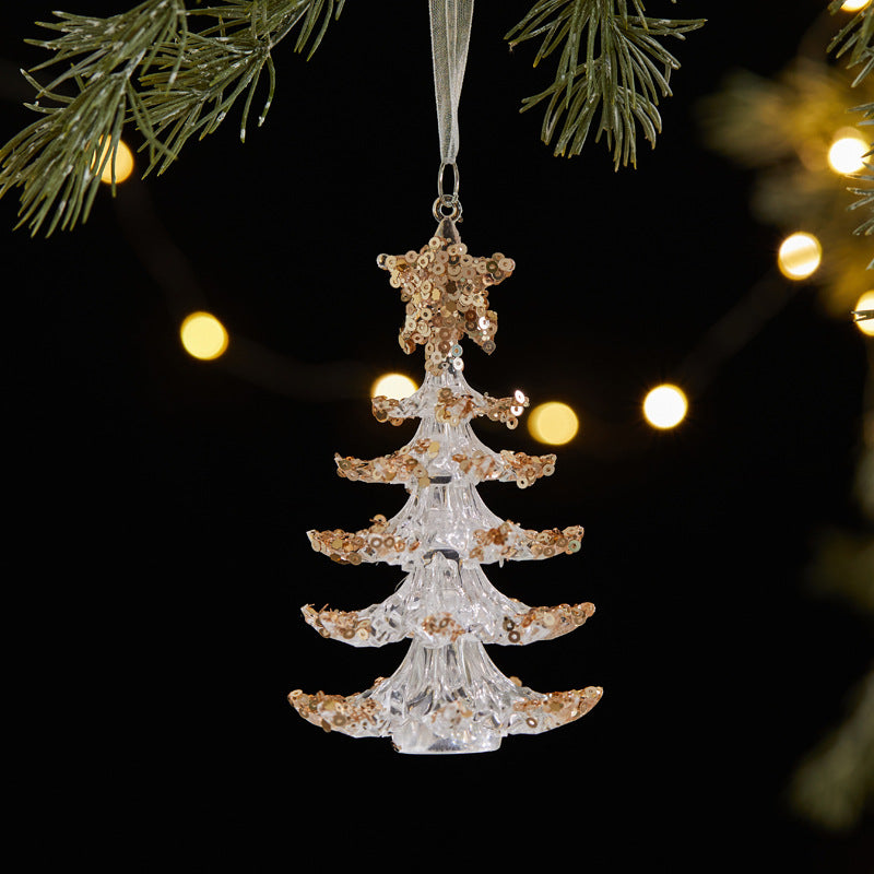 Christmas Decoration Ornaments with Sequins for Christmas TreeWindow Display and Scene Decoration