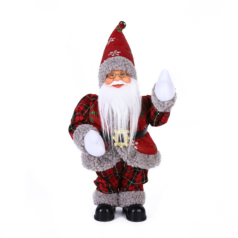 30CM electric Christmas Old Man decorations Christmas toys gifts Christmas music electric swing old man