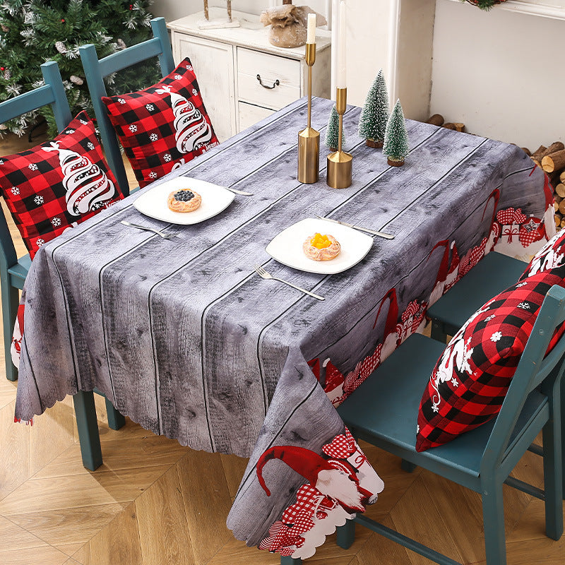 Christmas Decoration Decoration Decoration Creative Christmas Printed Tablecloth Table Flag Christmas Desktop Decoration Supplies