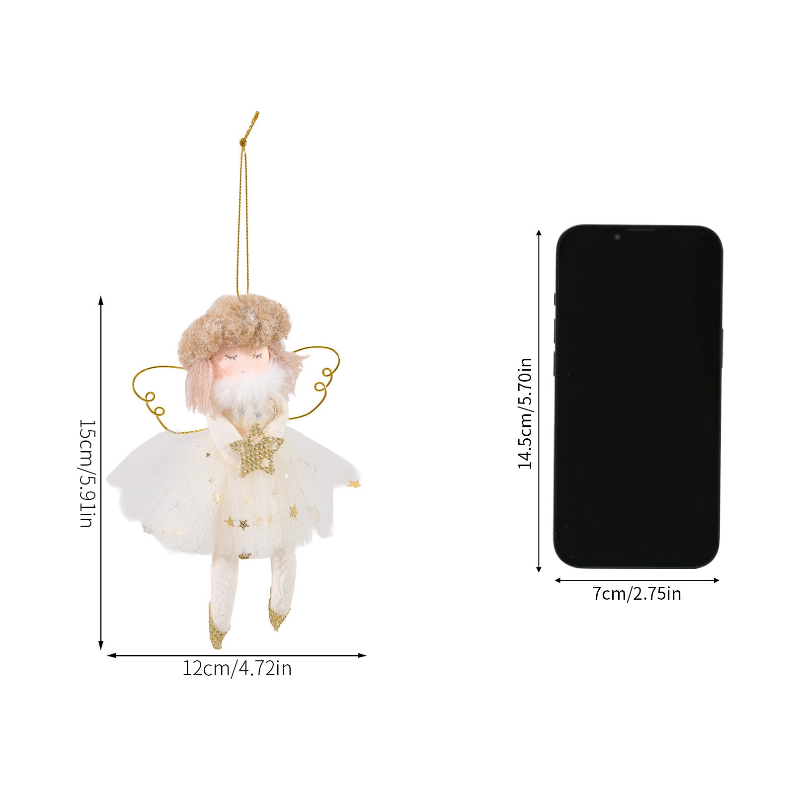 Christmas Decoration Pink Angel Pendant