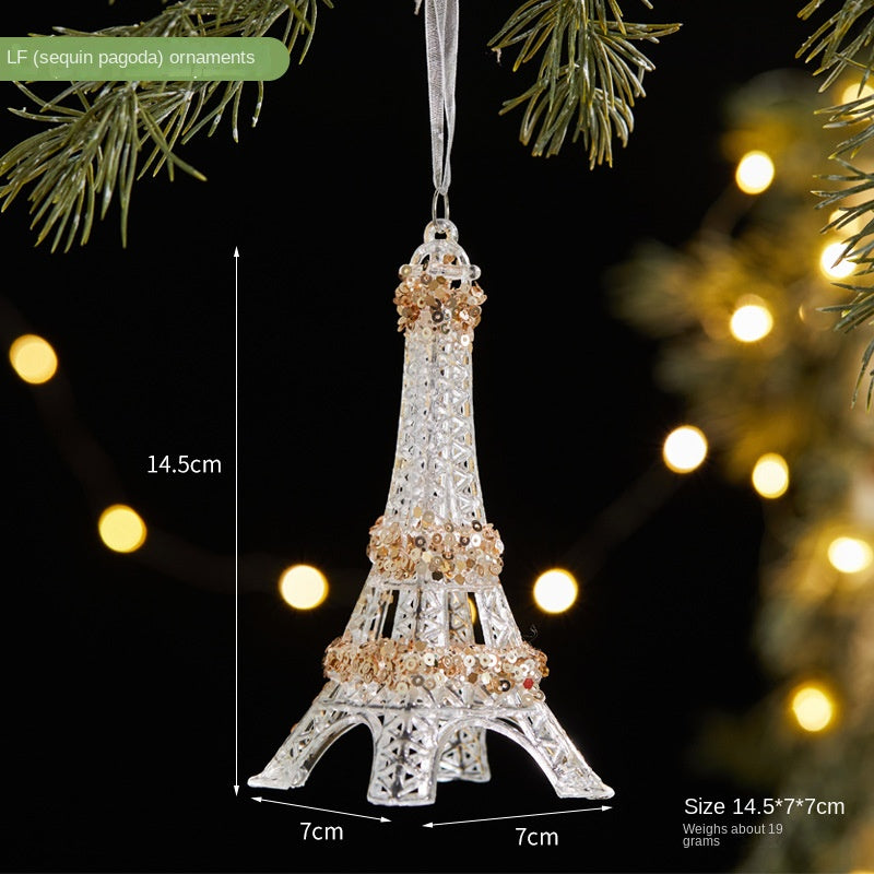 Christmas Decoration Ornaments with Sequins for Christmas TreeWindow Display and Scene Decoration