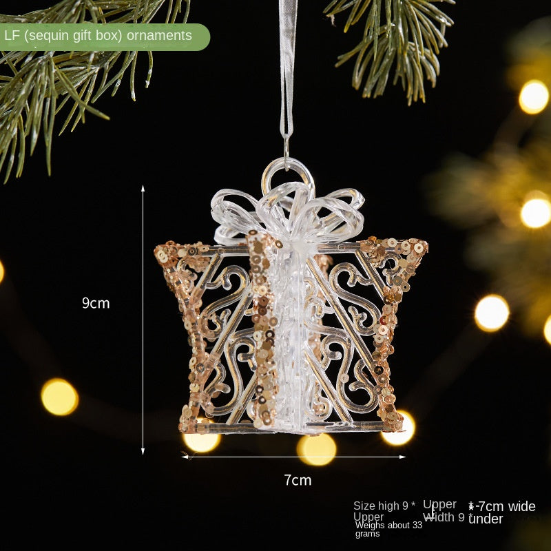 Christmas Decoration Ornaments with Sequins for Christmas TreeWindow Display and Scene Decoration