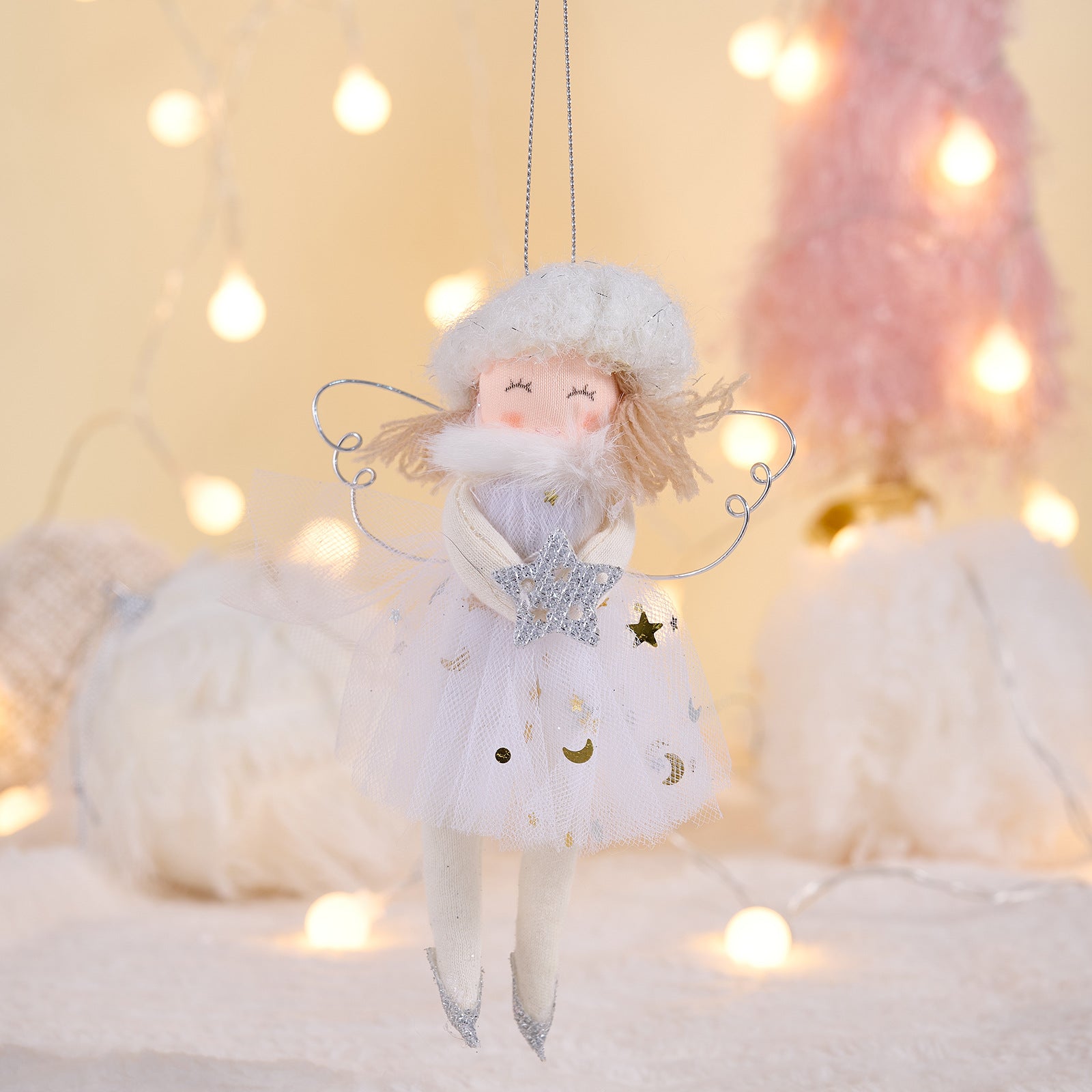 Christmas Decoration Pink Angel Pendant