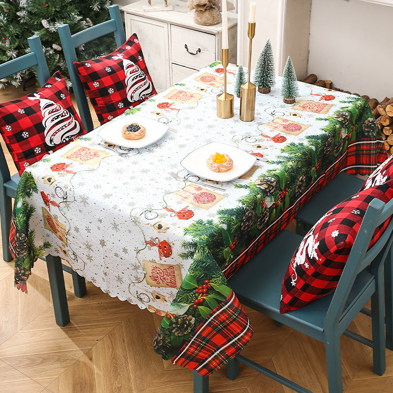 Christmas Decoration Decoration Decoration Creative Christmas Printed Tablecloth Table Flag Christmas Desktop Decoration Supplies