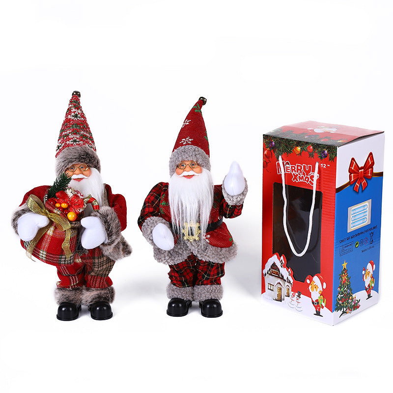 30CM electric Christmas Old Man decorations Christmas toys gifts Christmas music electric swing old man