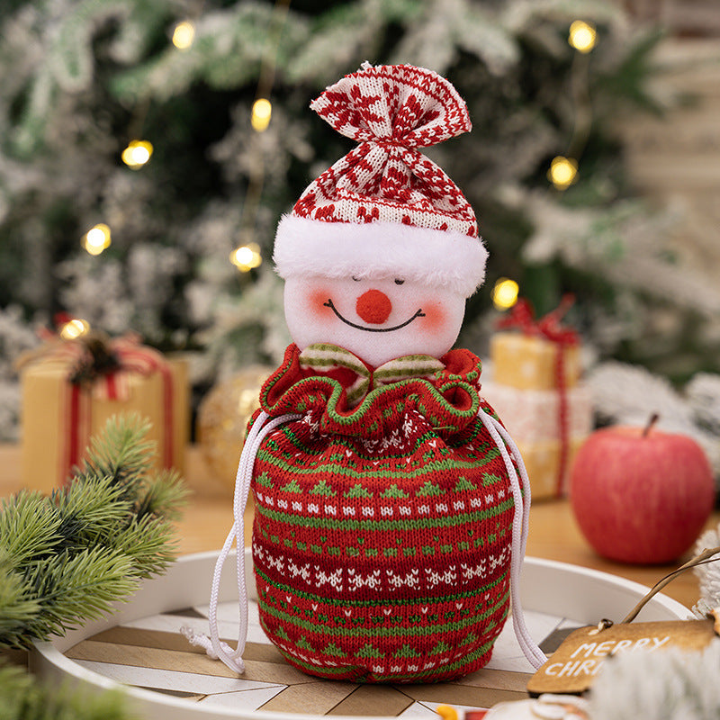 Christmas Decoration Knitted Apple Bag
