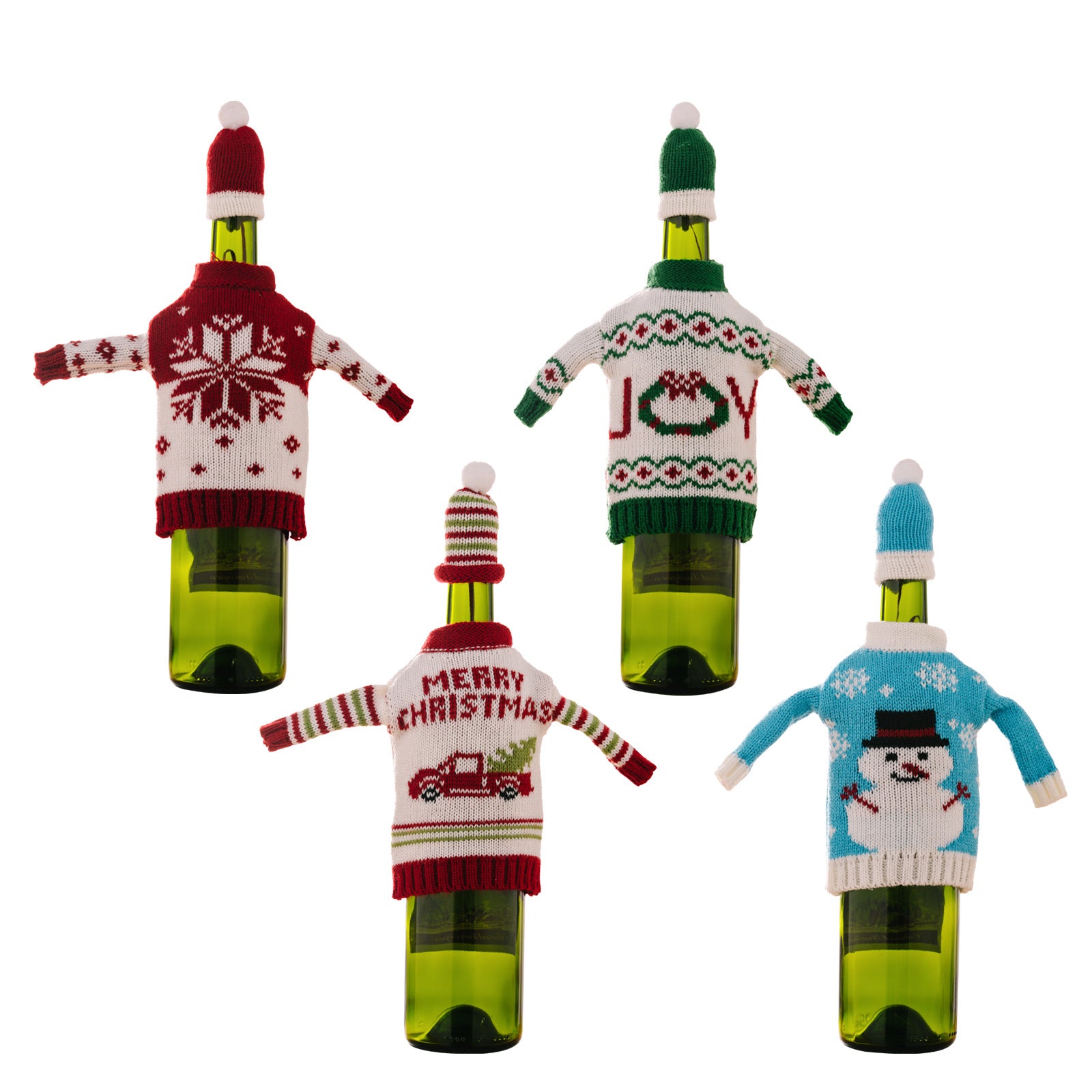 Christmas decoration bottle cover